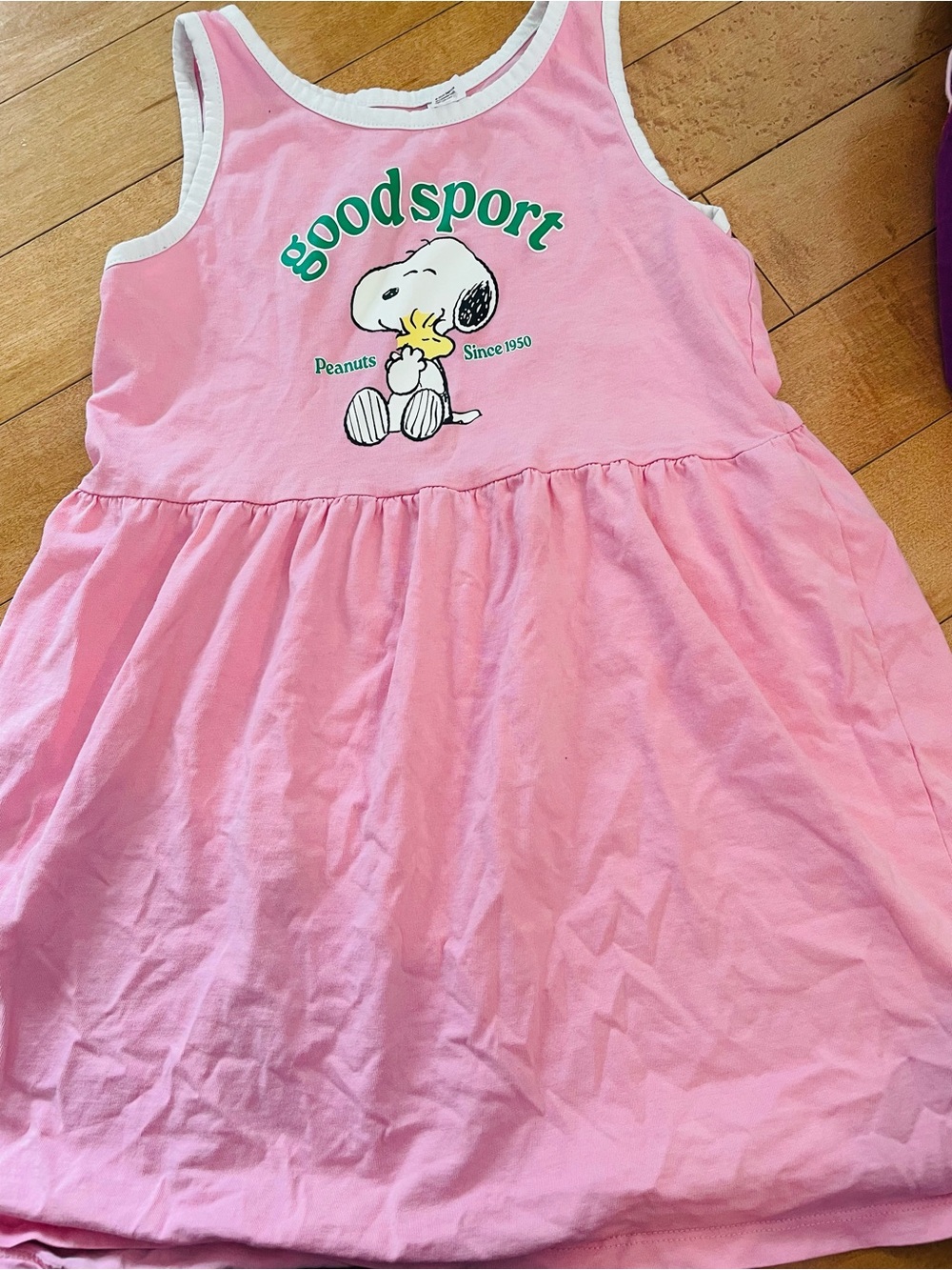 Peanuts Snoopy "Good Sport" Pink Kids Casual or Pajama Dress